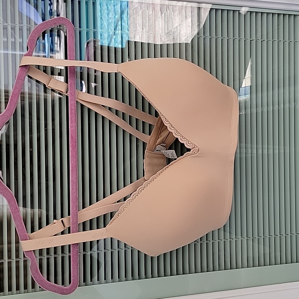 Aerie Real Happy Wireless Lightly Lined Bra Sz 36 DD In The Color Sans - Picture 1 of 10